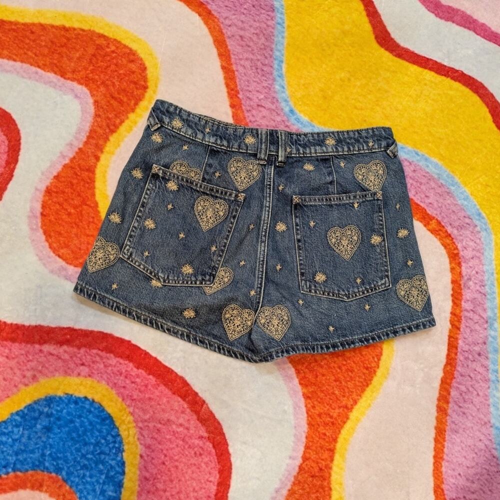 Free People Bettie Embroidered Sailor Shorts Size 29 - Picture 3 of 7